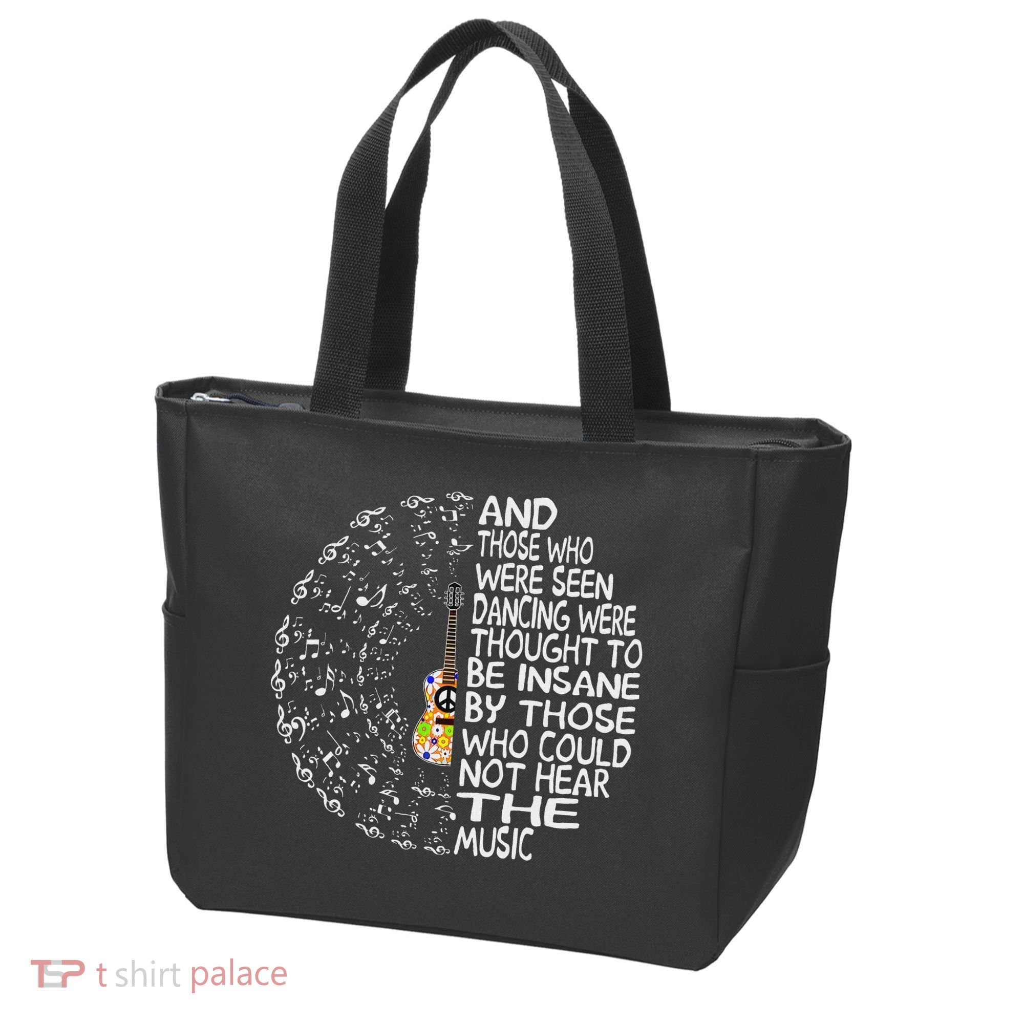 Hippie Guitar And Those Who Were Seen Dancing Peace Tote Bag