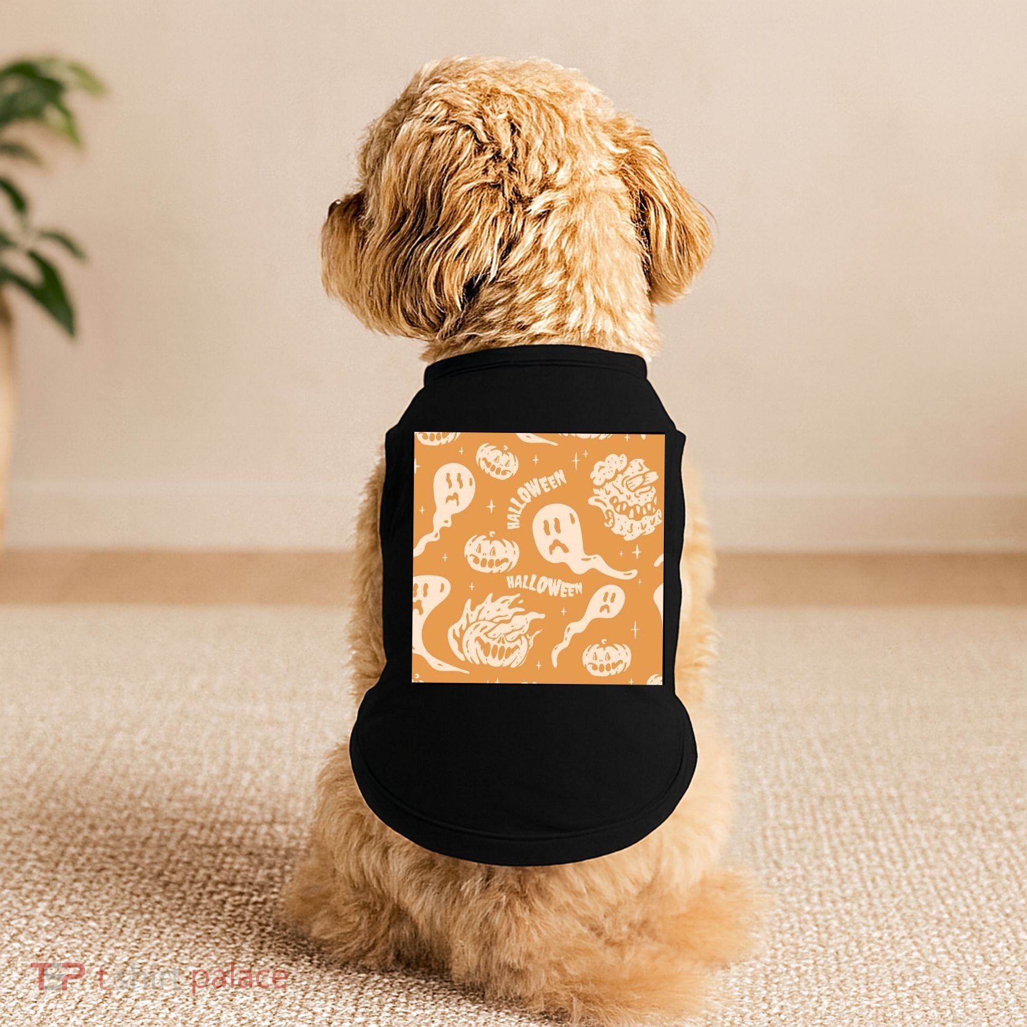 Halloween Ghosts And Pumpkins Doggie Tank