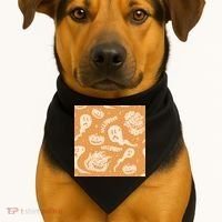 Halloween Ghosts And Pumpkins USA-Made Doggie Bandana thumb 1
