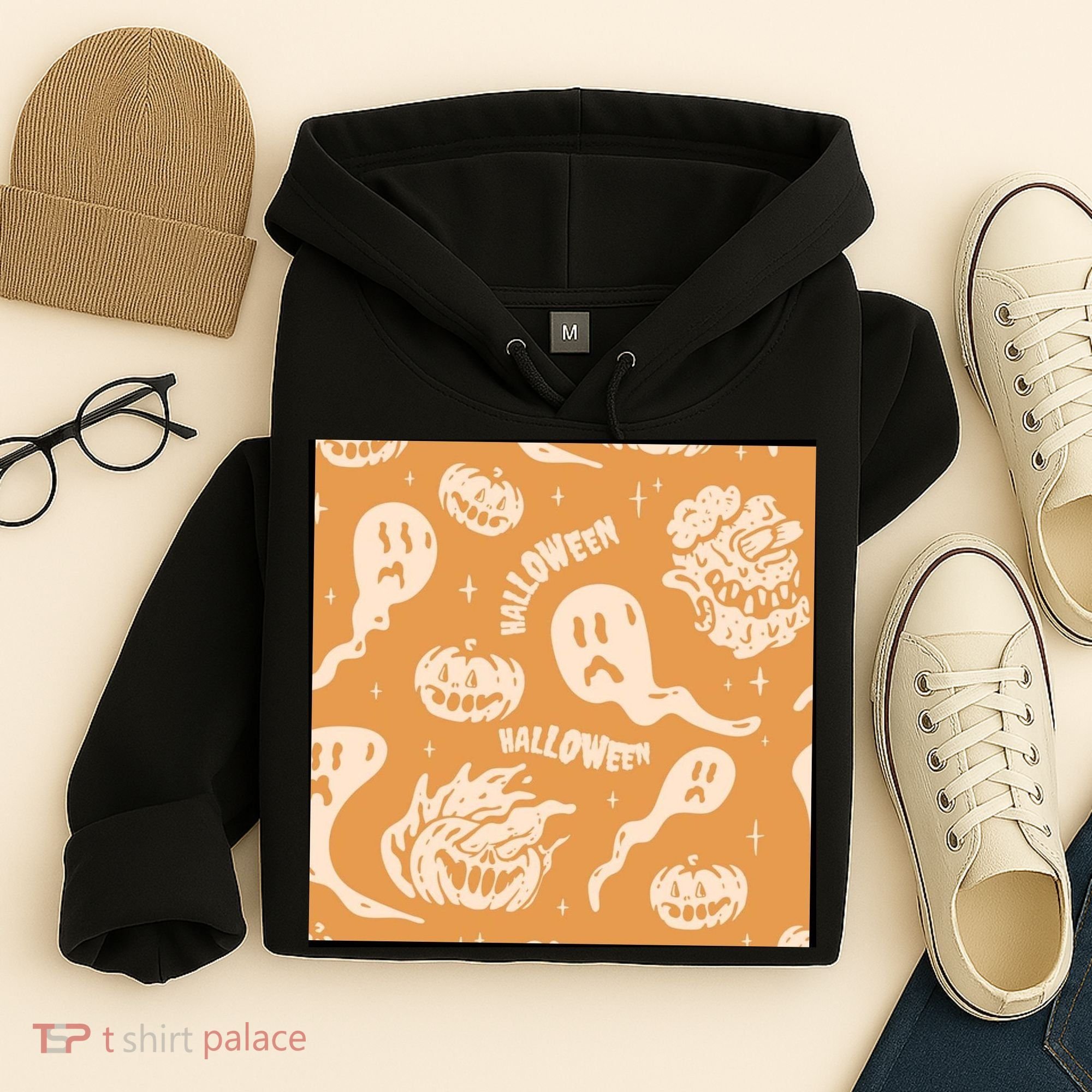 Halloween Ghosts And Pumpkins Hoodie