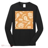 Halloween Ghosts And Pumpkins Long Sleeve Shirt thumb 0