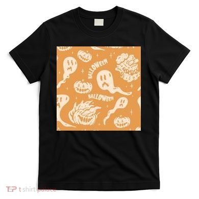 Halloween Ghosts And Pumpkins T-Shirt