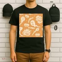 Halloween Ghosts And Pumpkins T-Shirt thumb 6