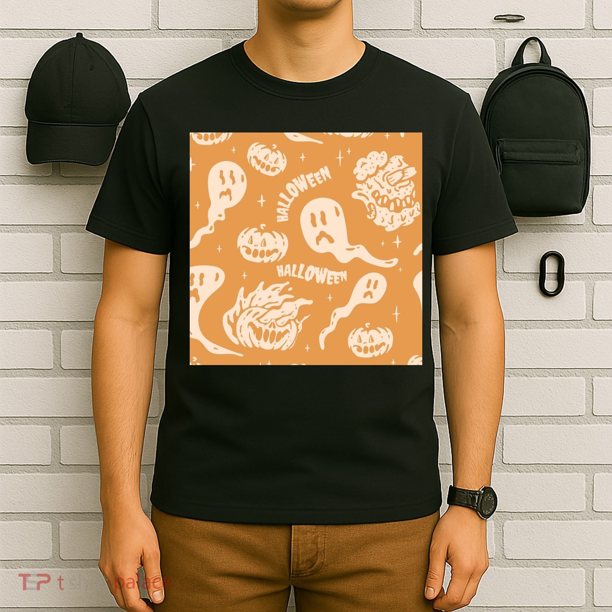 Halloween Ghosts And Pumpkins T-Shirt