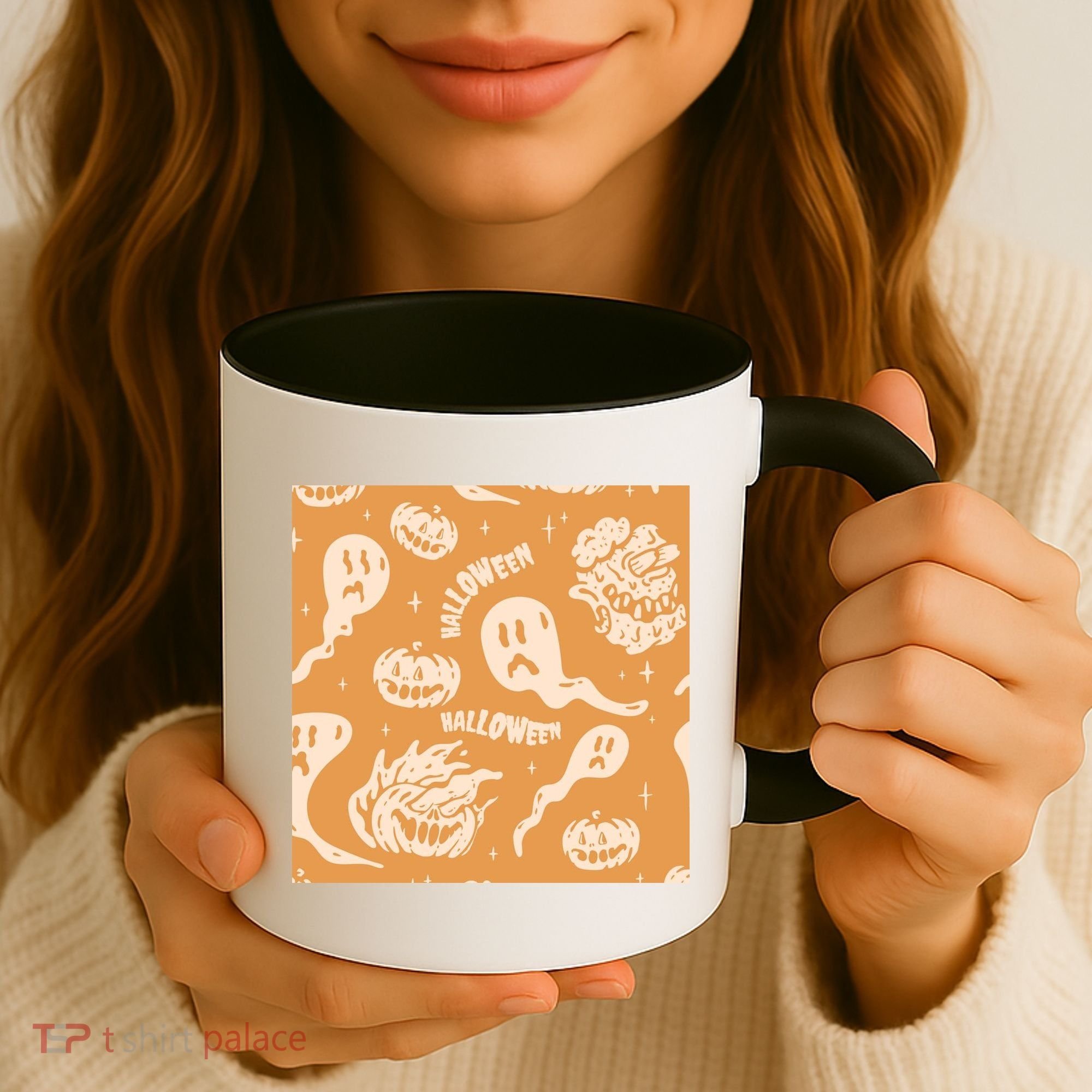 Halloween Ghosts And Pumpkins Coffee Mug