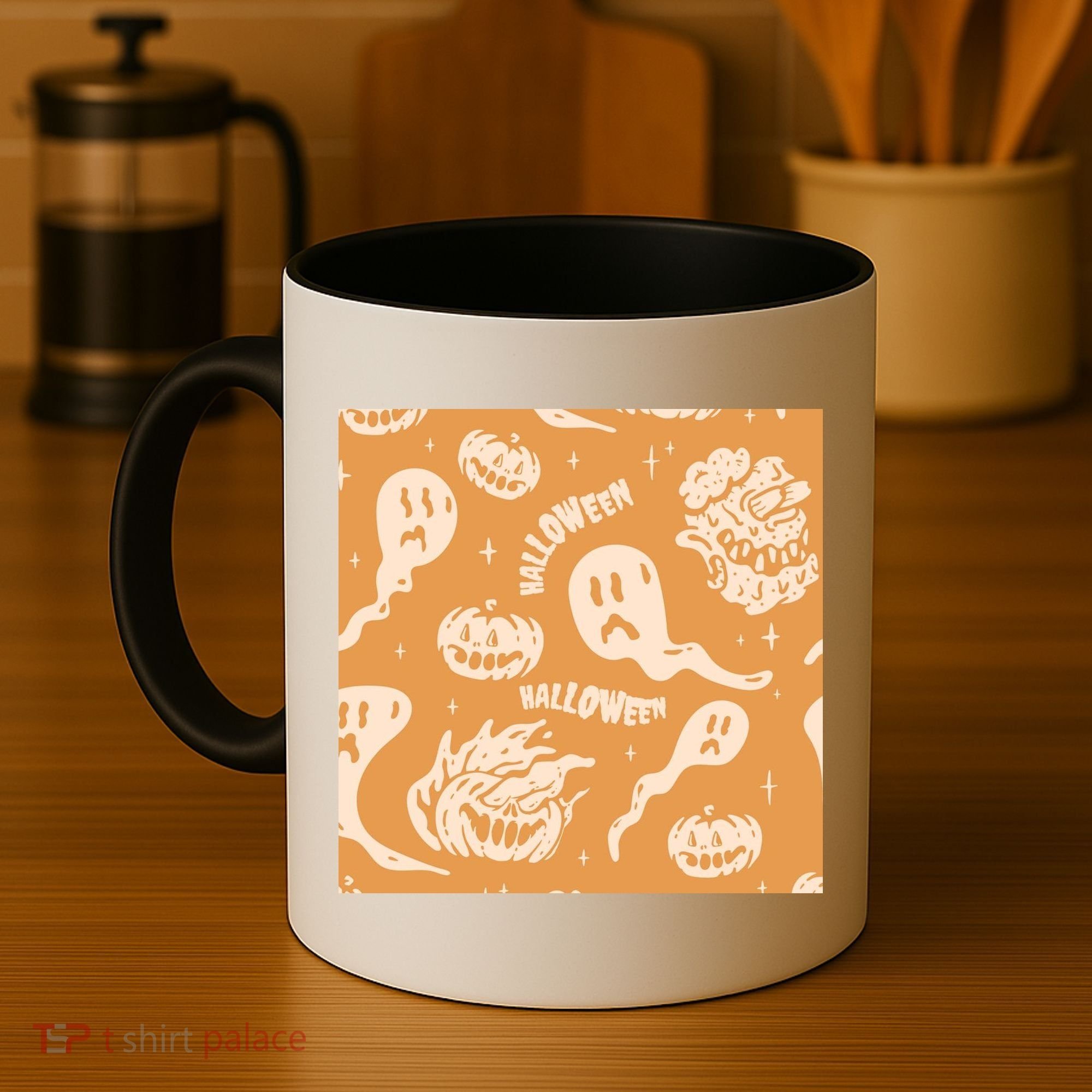 Halloween Ghosts And Pumpkins Coffee Mug