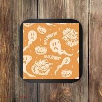 Halloween Ghosts And Pumpkins Coaster thumb 0