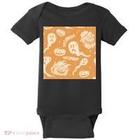Halloween Ghosts And Pumpkins Baby Bodysuit thumb 0