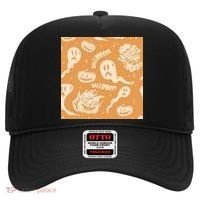 Halloween Ghosts And Pumpkins Hat thumb 0