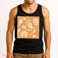 Halloween Ghosts And Pumpkins Tank Top thumb 3