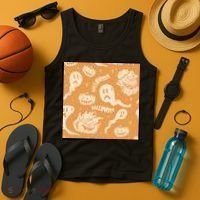 Halloween Ghosts And Pumpkins Tank Top thumb 4