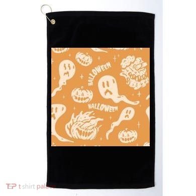 Halloween Ghosts And Pumpkins Golf Towel