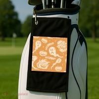 Halloween Ghosts And Pumpkins Golf Towel thumb 2