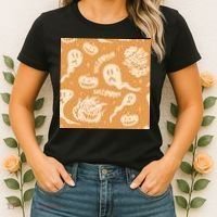 Halloween Ghosts And Pumpkins Women's T-Shirt thumb 2