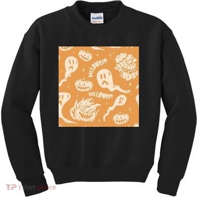 Halloween Ghosts And Pumpkins Kids Sweatshirt