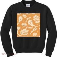 Halloween Ghosts And Pumpkins Kids Sweatshirt thumb 0