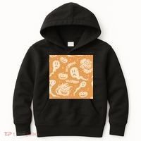 Halloween Ghosts And Pumpkins Kids Hoodie thumb 0