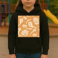Halloween Ghosts And Pumpkins Kids Hoodie thumb 3