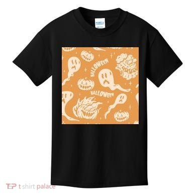 Halloween Ghosts And Pumpkins Kids T-Shirt