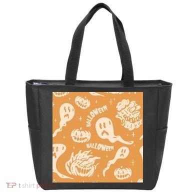 Halloween Ghosts And Pumpkins Tote Bag