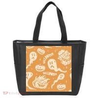 Halloween Ghosts And Pumpkins Tote Bag thumb 0