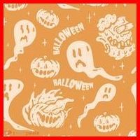 Halloween Ghosts And Pumpkins Santa Hat thumb 1