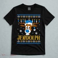 Hanukkah Gets A Humorous Touch With The Funny Jewdolph Ugly Sweater Featuring A T-Shirt thumb 5