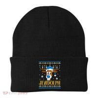 Hanukkah Gets A Humorous Touch With The Funny Jewdolph Ugly Sweater Featuring A Beanie thumb 0