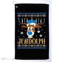 Hanukkah Gets A Humorous Touch With The Funny Jewdolph Ugly Sweater Featuring A Golf Towel thumb 0