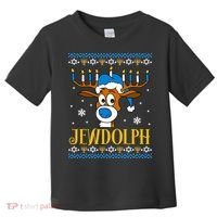 Hanukkah Gets A Humorous Touch With The Funny Jewdolph Ugly Sweater Featuring A Toddler T-Shirt thumb 0