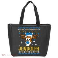 Hanukkah Gets A Humorous Touch With The Funny Jewdolph Ugly Sweater Featuring A Tote Bag thumb 0