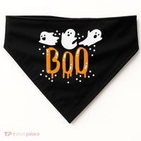 Halloween Ghost Boo Cute USA-Made Doggie Bandana thumb 0