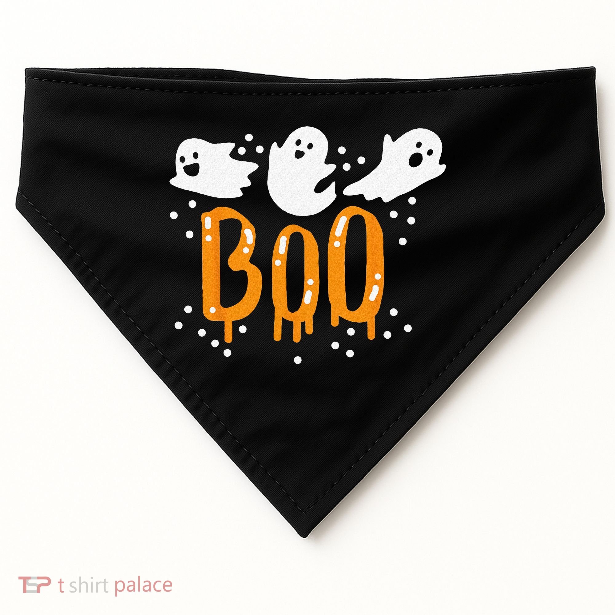 Halloween Ghost Boo Cute USA-Made Doggie Bandana