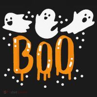 Halloween Ghost Boo Cute USA-Made Doggie Bandana thumb 2