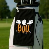 Halloween Ghost Boo Cute Golf Towel thumb 2