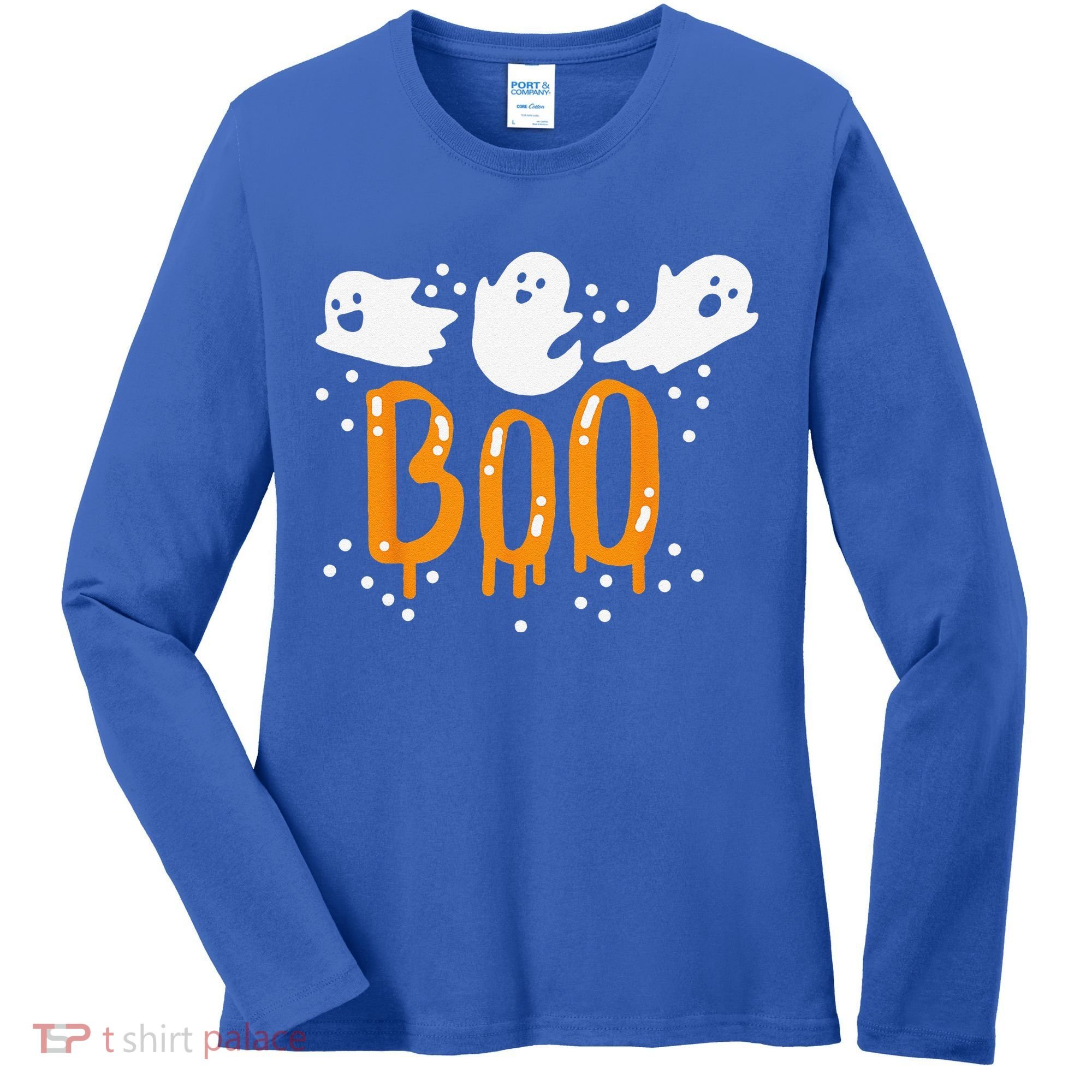 Halloween Ghost Boo Cute Women's Long Sleeve Shirt