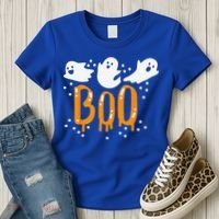 Halloween Ghost Boo Cute Women's T-Shirt thumb 3