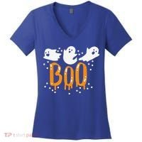 Halloween Ghost Boo Cute Women's V-Neck T-Shirt thumb 0