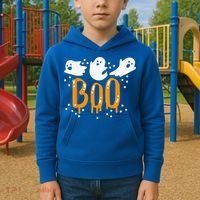 Halloween Ghost Boo Cute Kids Hoodie thumb 2
