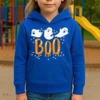 Halloween Ghost Boo Cute Kids Hoodie thumb 3