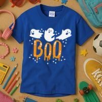 Halloween Ghost Boo Cute Kids T-Shirt thumb 3