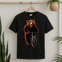 Happy Grizzly Bear Cycling Mountain Bike Bicycle T-Shirt thumb 2