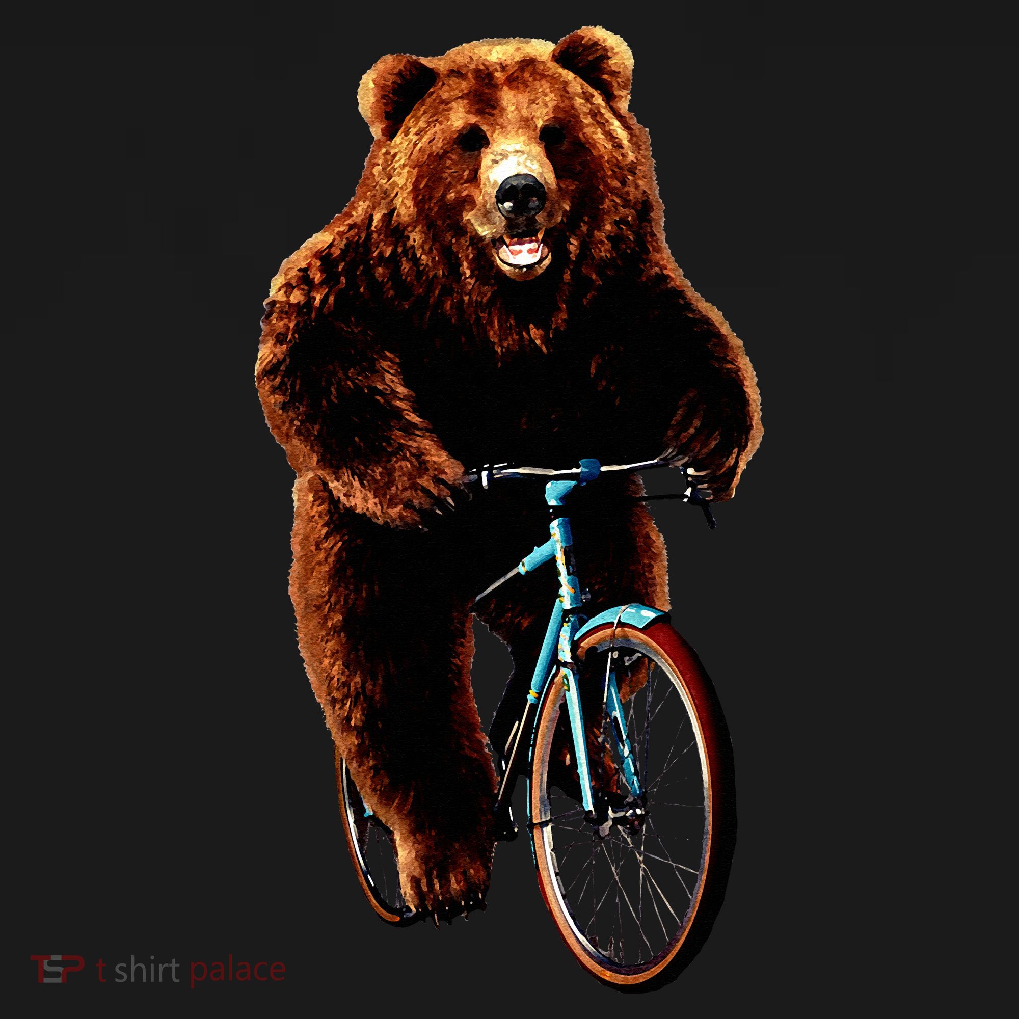 Happy Grizzly Bear Cycling Mountain Bike Bicycle Women's Tank Top