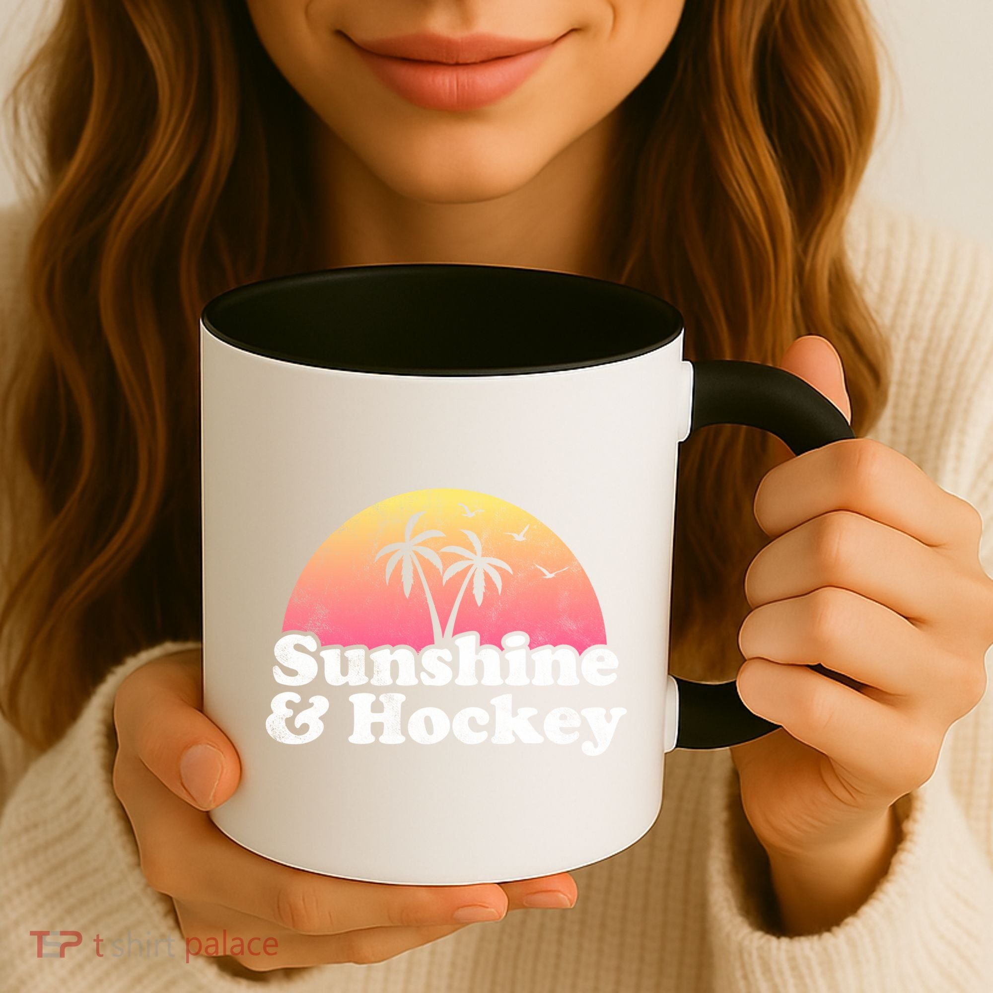 Hockey Gift Cute Gift Sunshine And Hockey Cool Gift Coffee Mug