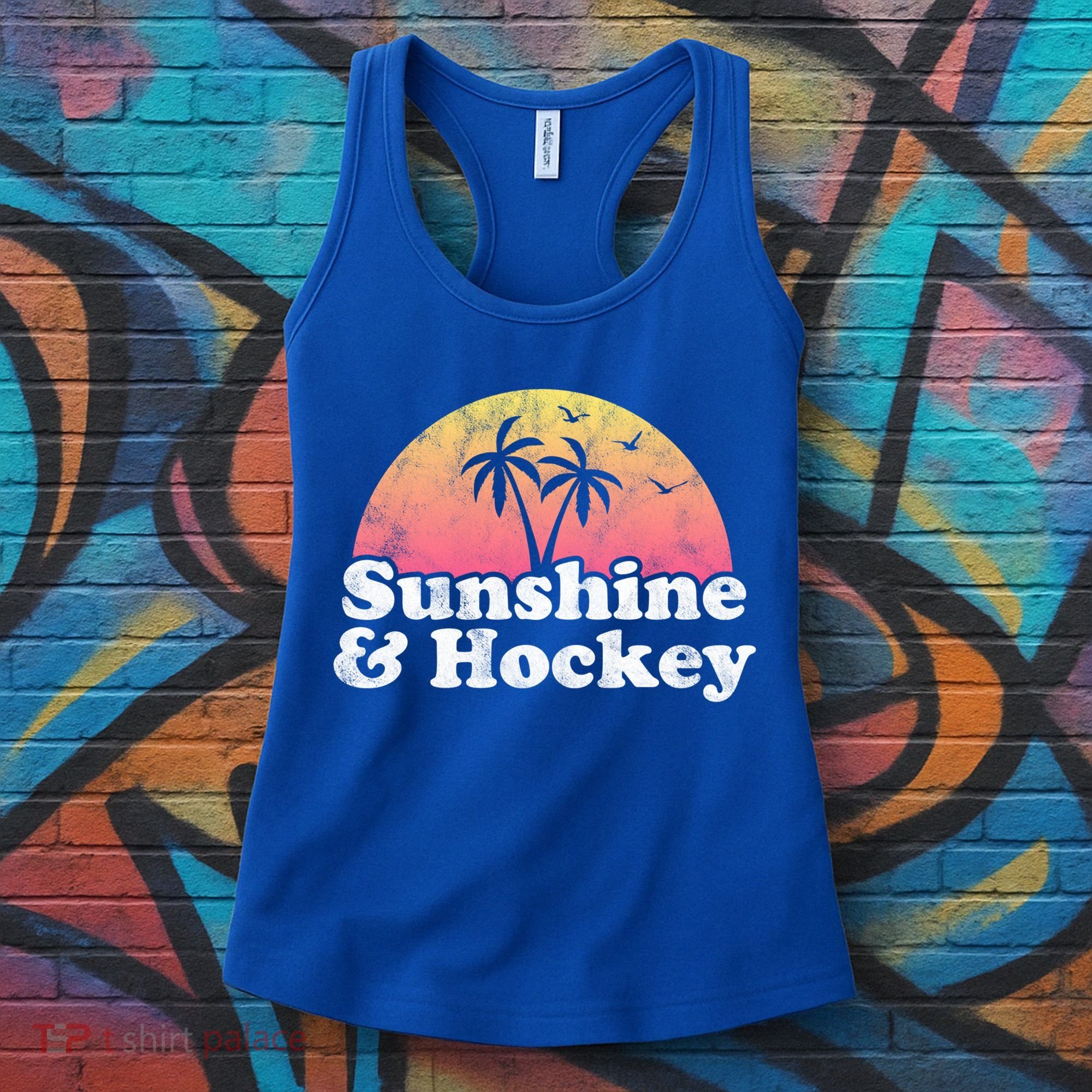 Hockey Gift Cute Gift Sunshine And Hockey Cool Gift Women's Tank Top