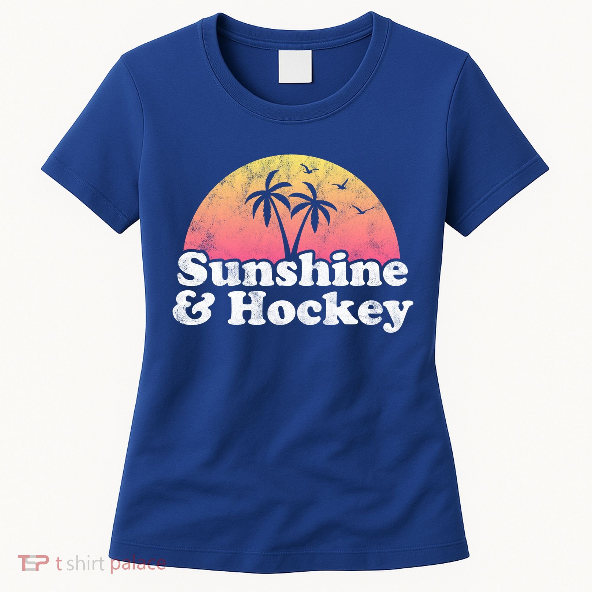 Hockey Gift Cute Gift Sunshine And Hockey Cool Gift Women's T-Shirt
