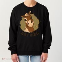 Hay Girl Cute Horse Women's Sweatshirt thumb 0