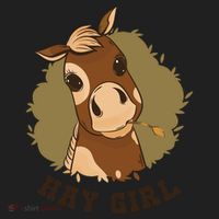 Hay Girl Cute Horse Women's Sweatshirt thumb 2