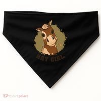 Hay Girl Cute Horse USA-Made Doggie Bandana thumb 0
