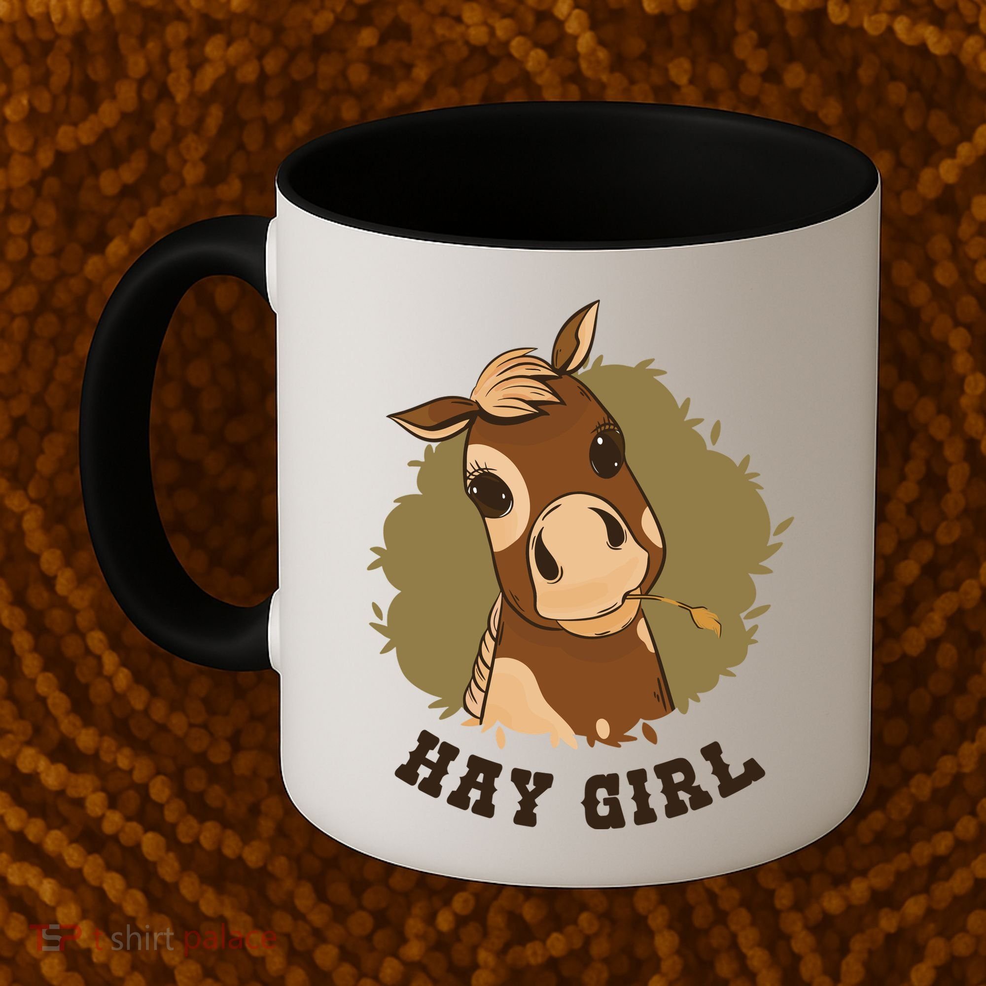 Hay Girl Cute Horse Coffee Mug